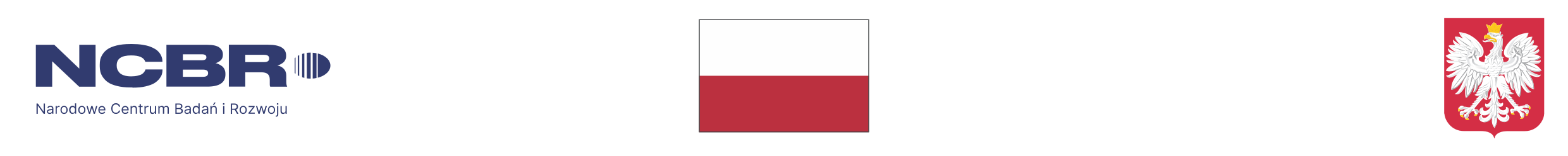NCBiR, Flaga dwukolorowa (Polski), Godło z orłem.