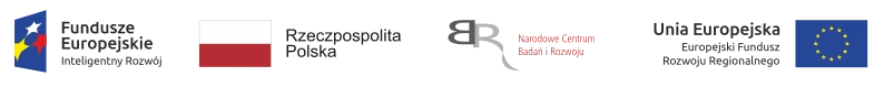 Logo Fundusze Europejskie, Flaga dwukolrowa (Polski), NCBiR, logo Unia Europejska