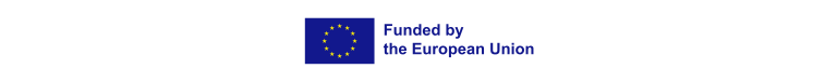 Flaga Unii Europejskiej - prostokąt z 12 gwiazdami ułożonymi w okrąg. Funded by the European Union