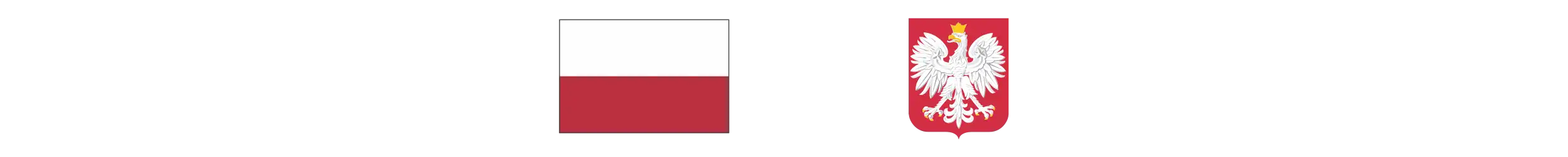 flaga polski dwukolorowa i godło z orłem w koronie