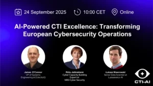 Fotografie trzech osób. Webinar CTI-AI. 8.10.2025