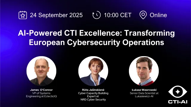Fotografie trzech osób. Webinar CTI-AI. 8.10.2025